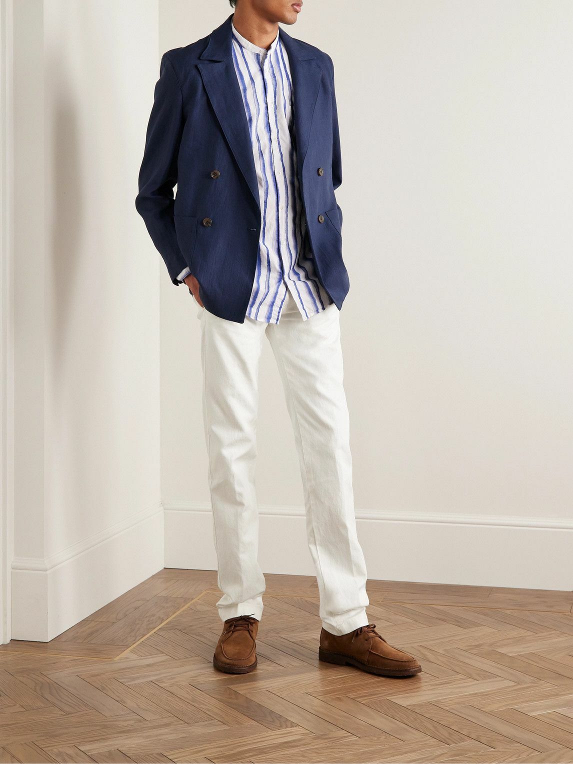 Massimo Alba - Winch2 Straight-Leg Cotton and Linen-Blend