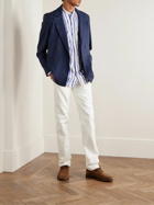 Massimo Alba - Winch2 Straight-Leg Cotton and Linen-Blend Trousers - White