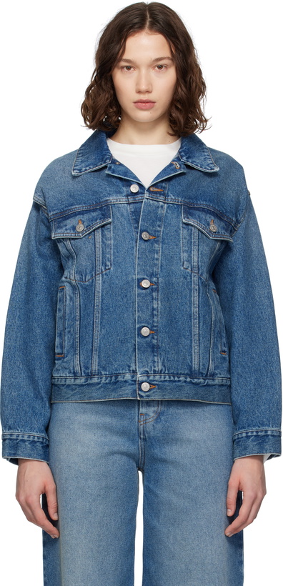 Photo: MM6 Maison Margiela Blue Cutout Denim Jacket