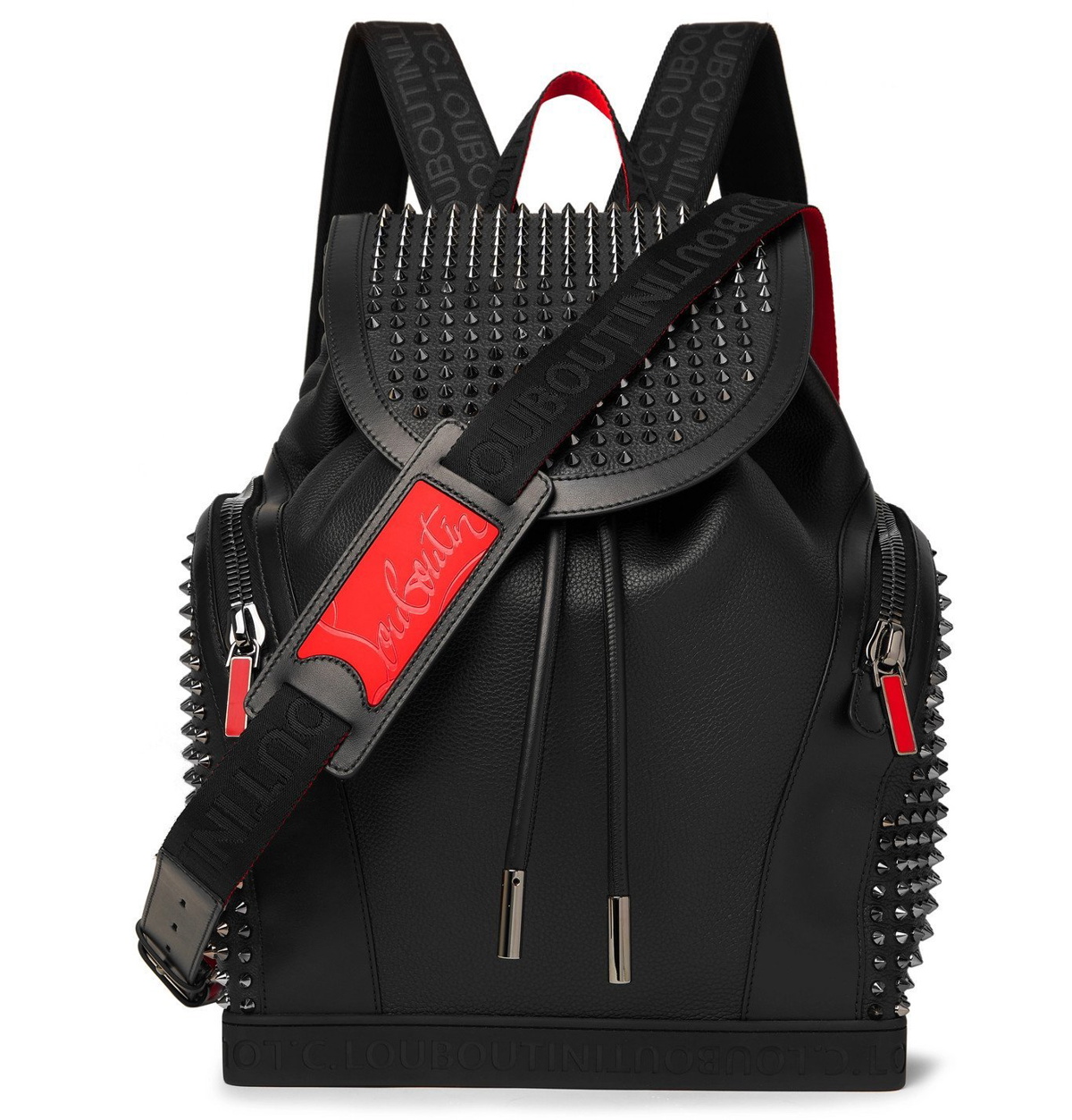 Christian Louboutin Loubifunk Spiked Leather Backpack in Black for