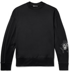 Y-3 - Webbing-Trimmed Embroidered Printed Loopback Cotton-Jersey Sweatshirt - Men - Black