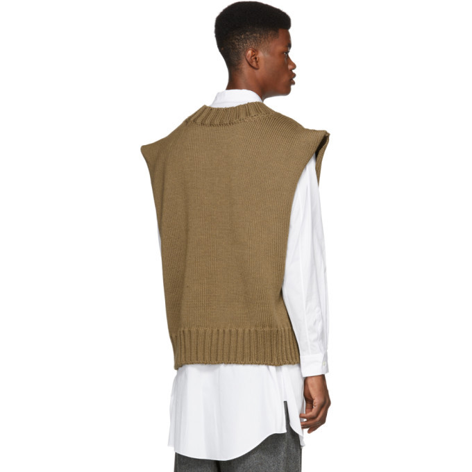 Yang Li Brown Oversized Sweater