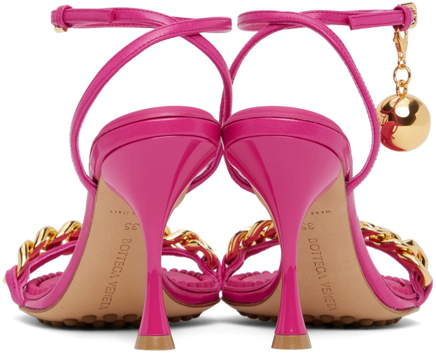 Bottega Veneta Pink Dot Heeled Sandals Bottega Veneta