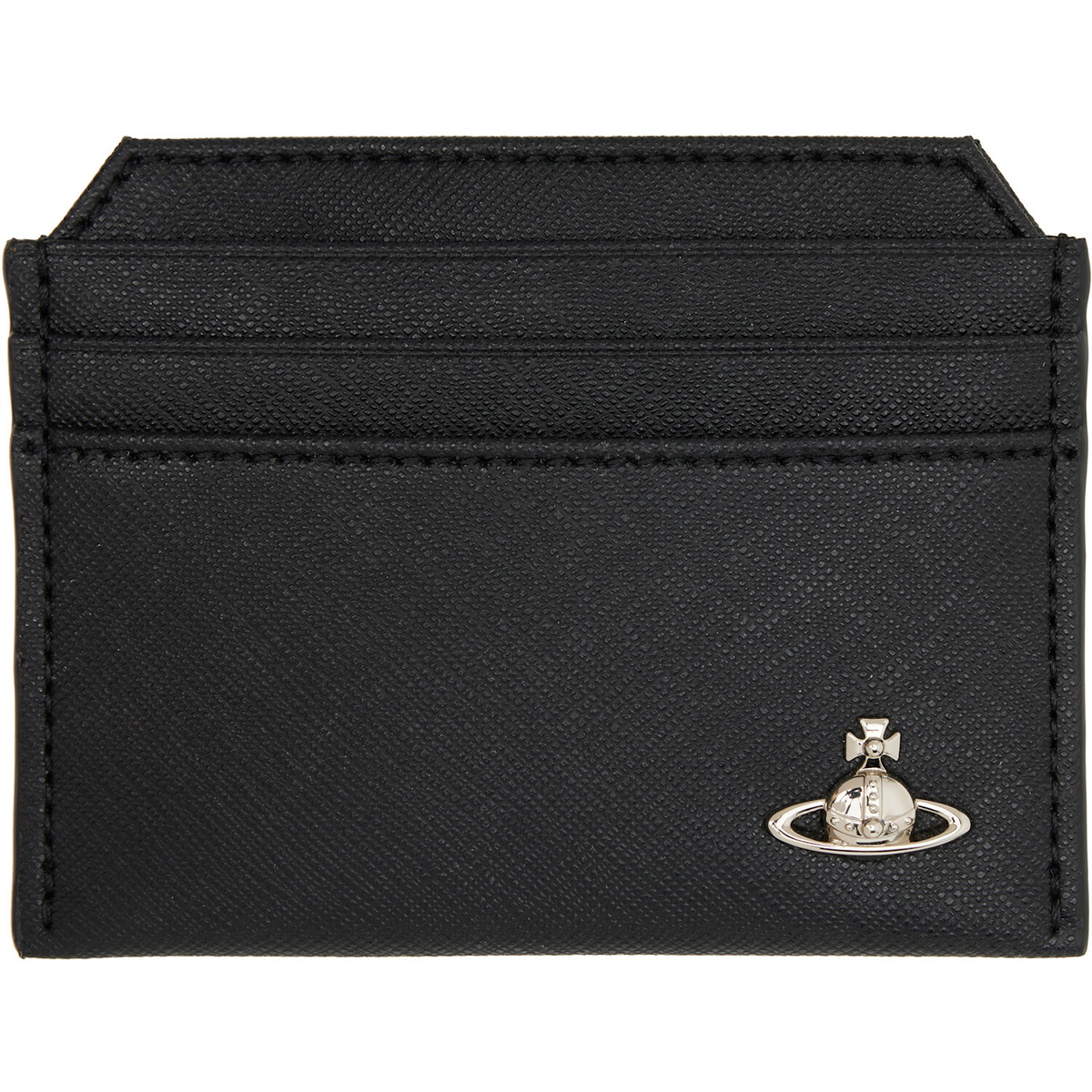 Vivienne Westwood Black Slim Orb Card Holder