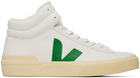 VEJA White & Green Minotaur High Sneakers