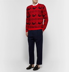 Gucci - Fair Isle Jacquard Wool and Alpaca-Blend Sweater - Men - Red