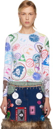Chopova Lowena White Stamp It Fitted Jersey T-shirt