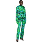 Richard Quinn Green Floral Trousers