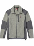 66 North - Tindur Logo-Appliquéd Jersey-Panelled Fleece Jacket - Gray