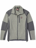66 North - Tindur Logo-Appliquéd Jersey-Panelled Fleece Jacket - Gray