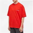Balenciaga Men's Back Logo T-Shirt in Bright Red/White