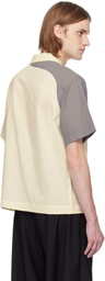 KidSuper Off-White Patchwork Face Linen Camp Shirt