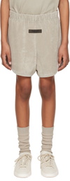 Essentials Kids Gray Patch Shorts