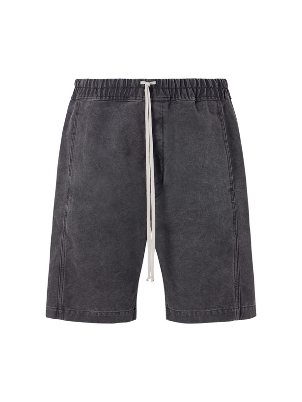 Photo: DRKSHDW by Rick Owens - Pusher Straight-Leg Cotton-Canvas Shorts - Gray