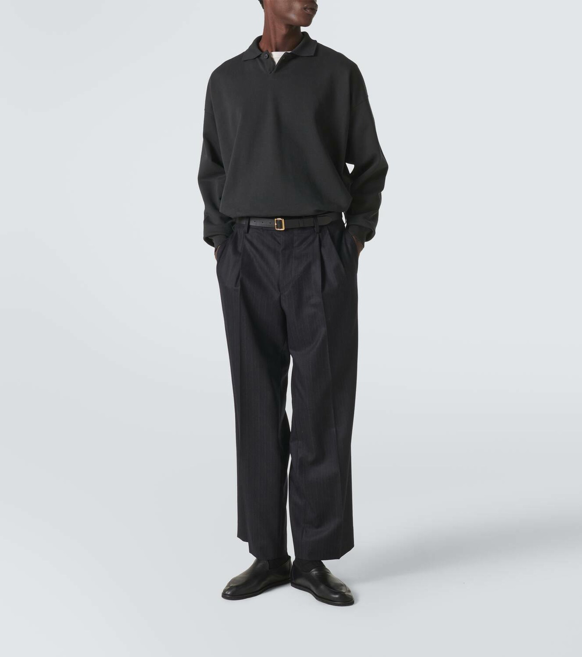 Auralee Wool and silk flannel wide-leg pants Auralee
