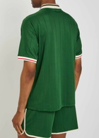 DRÔLE DE Monsieur Polo D Hibiscus Embroidered Jersey Polo Shirt Dark Green