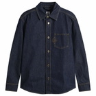 Casablanca Men's Raw Denim Shirt in Indigo