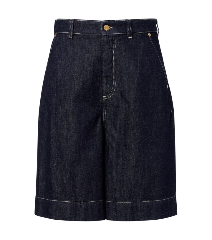 Photo: 'S Max Mara Quadro denim Bermuda shorts