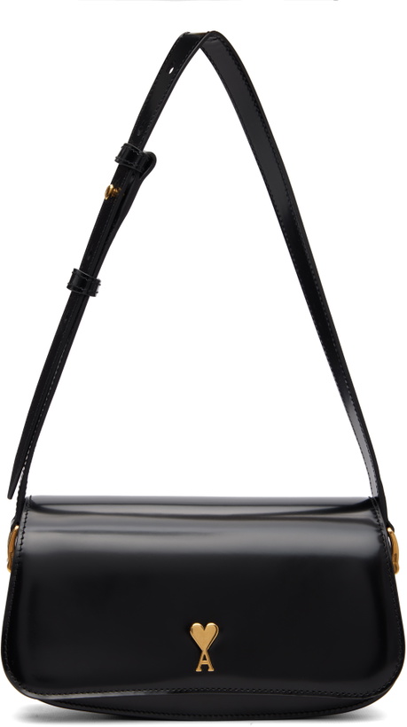 Photo: AMI Paris Black Calfskin Leather Paris Paris Shoulder Bag