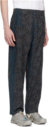 South2 West8 Gray & Blue Army String Trousers