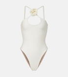 Adriana Degreas Floral-appliqué swimsuit