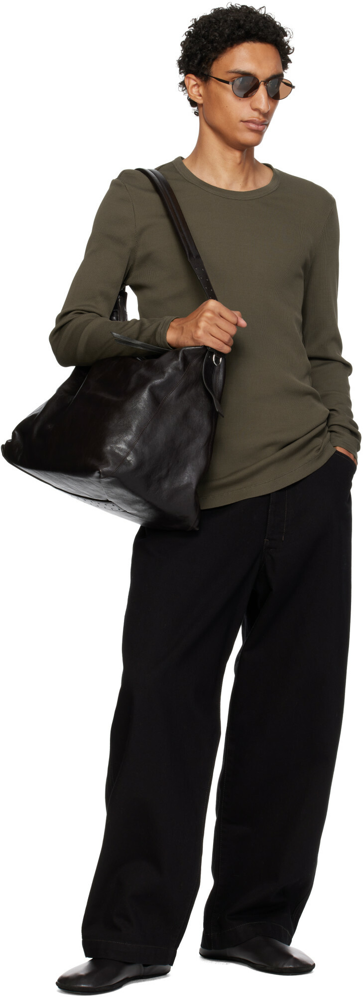 LEMAIRE Brown Small Belted Bag
