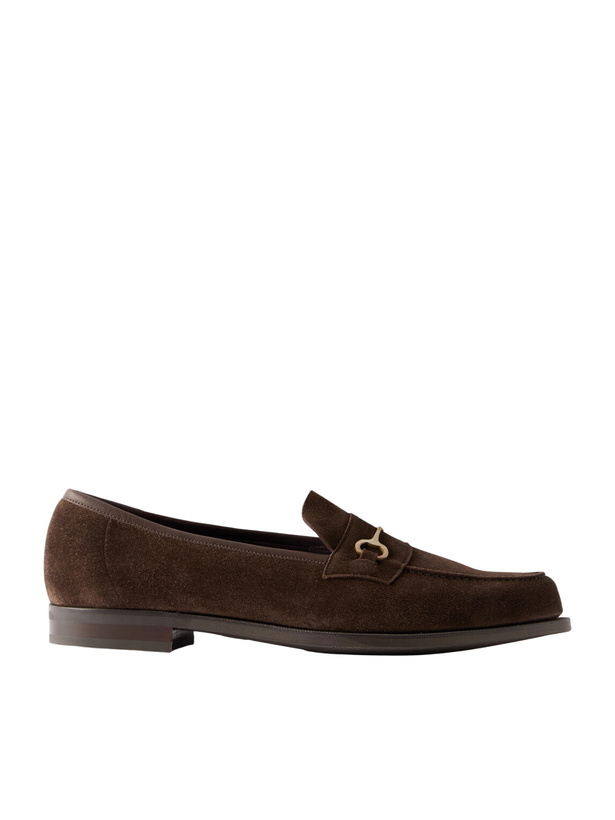 Photo: Edward Green - Putney Horsebit-Embellished Suede Loafers - Brown