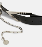 The Attico - Chain-embellished leather belt