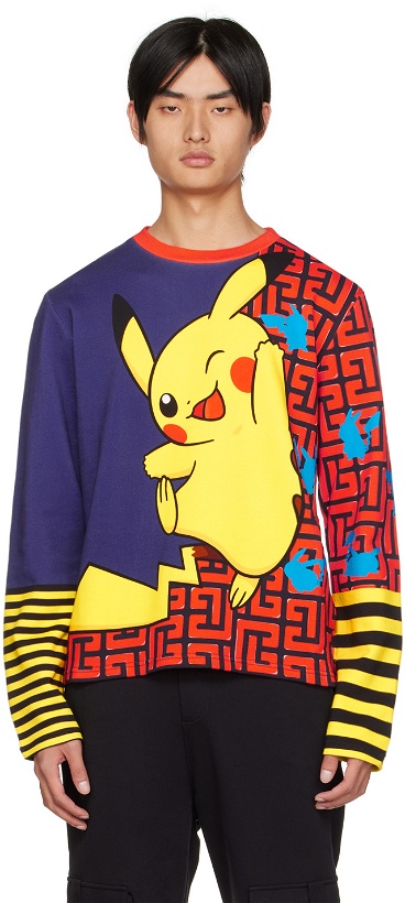 Photo: Balmain Multicolor Pokémon Edition Printed Sweatshirt