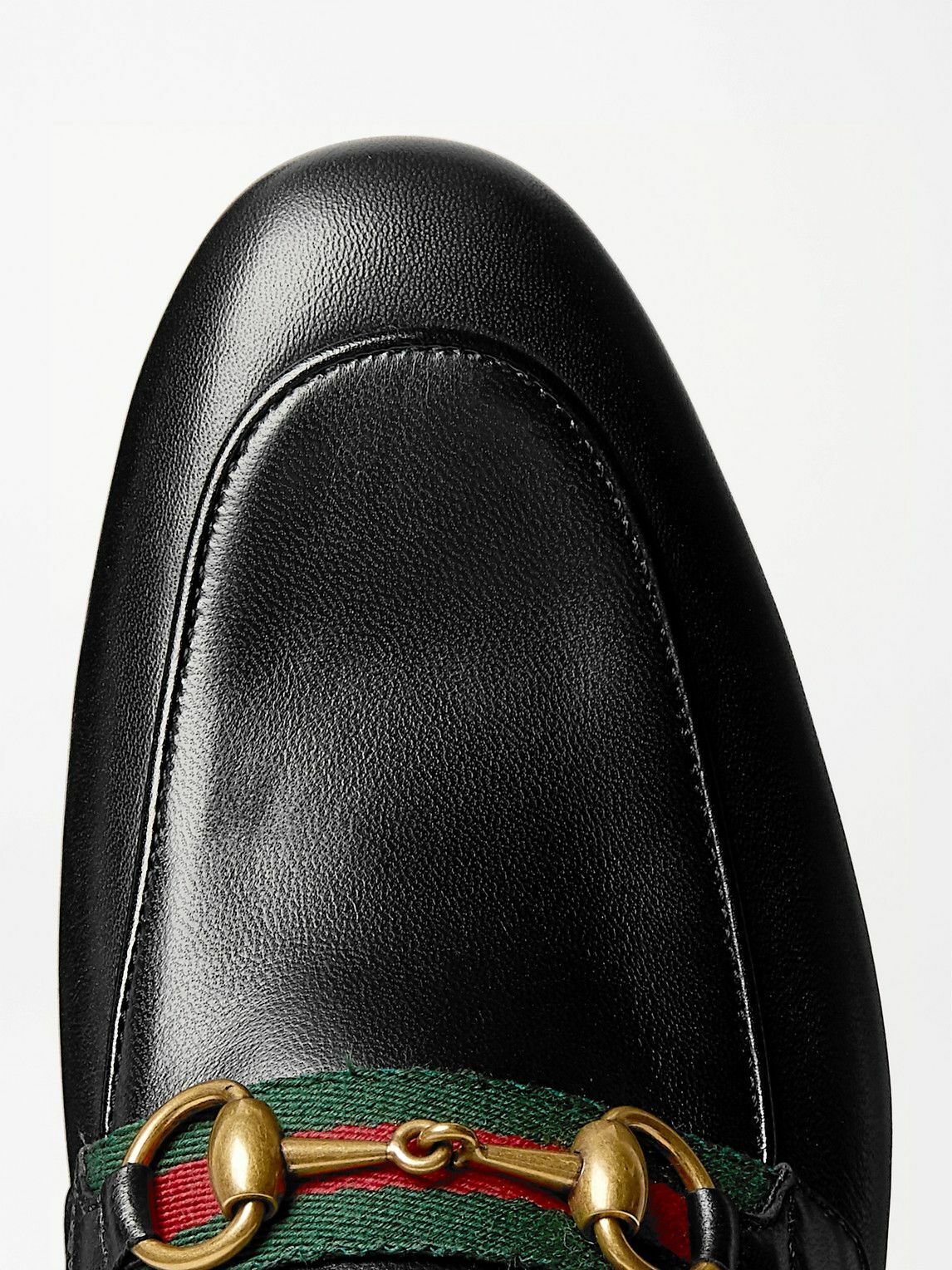 GUCCI - Brixton Webbing-Trimmed Horsebit Collapsible-Heel  display picture 1
