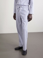 TEKLA - Striped Organic Cotton-Poplin Pyjamas - Gray