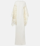 Oscar de la Renta Floral silk-blend kaftan