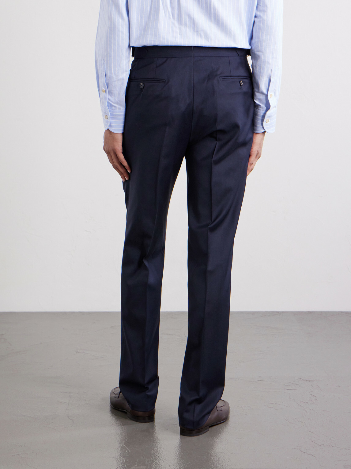 De Petrillo - Straight-Leg Wool-Blend Suit Trousers - Blue