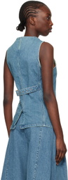 REMAIN Birger Christensen Blue Belted Denim Vest
