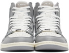 AMIRI White & Grey Hi Skel Top Sneakers