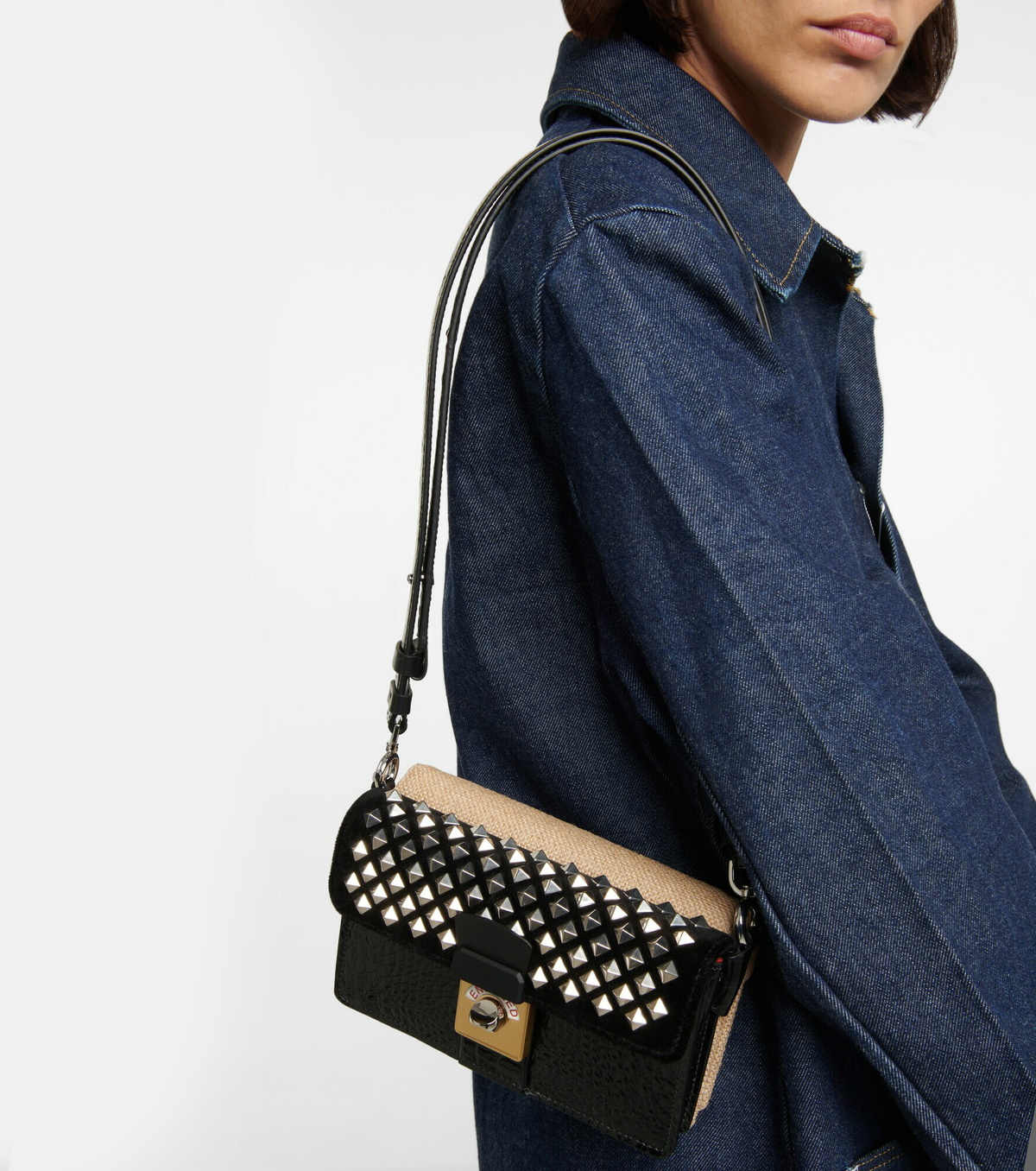 【MAISON MARGIELA】NEW LOCK HORIZONTAL SHOULDER BAG Maison Margiela - New Lock Horizontal studded shoulder bag