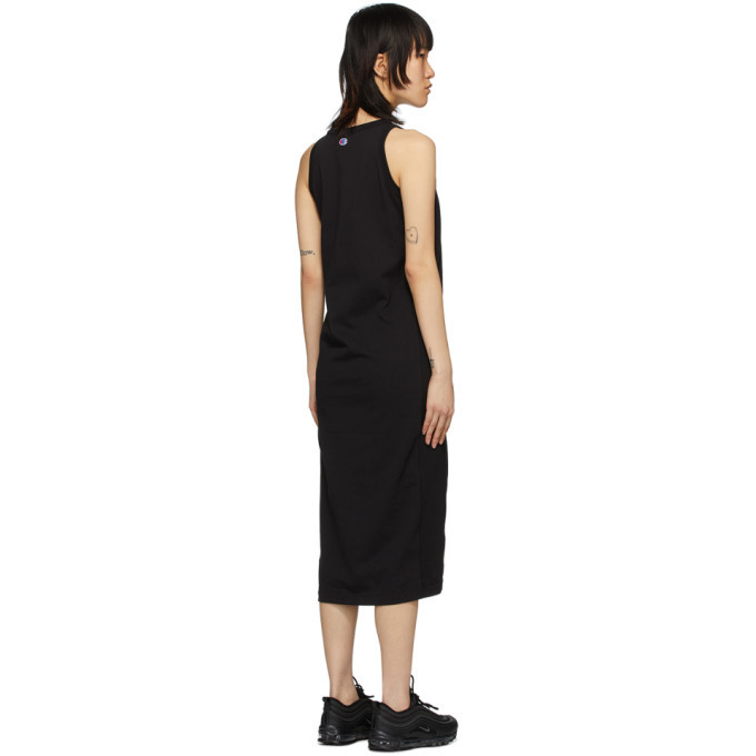 Champion Reverse Weave Black Central Script Logo Tank Dress