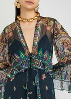 Etro Printed Silk-chiffon Maxi Dress Black