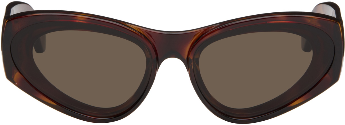 LOEWE Brown Paula's Ibiza Goggle Cat-Eye Sunglasses
