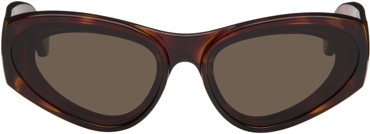 Photo: LOEWE Brown Paula's Ibiza Goggle Cat-Eye Sunglasses