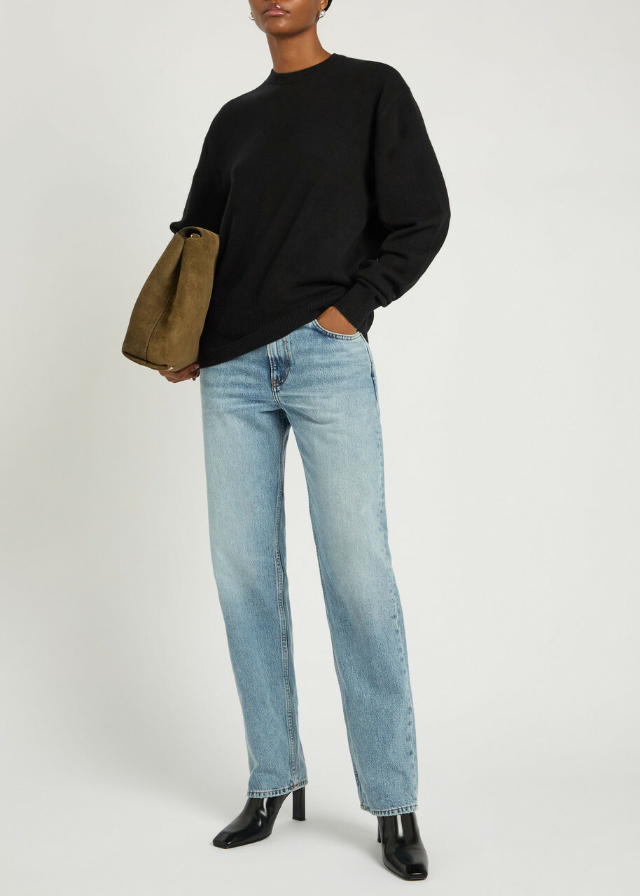 Toteme Classic Crew-neck Cashmere Jumper Black
