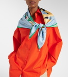 Loewe Printed silk twill scarf