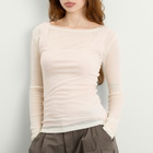 Fruity Booty Women's Double Layer Long Sleeve Top in Cream