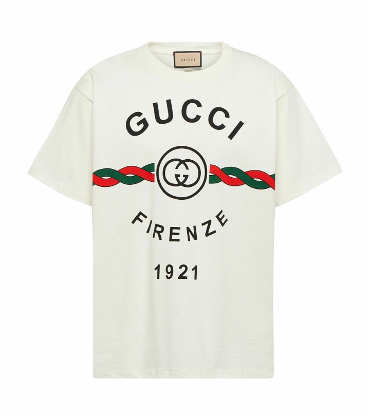 Photo: Gucci - Gucci Firenze 1921 cotton T-shirt