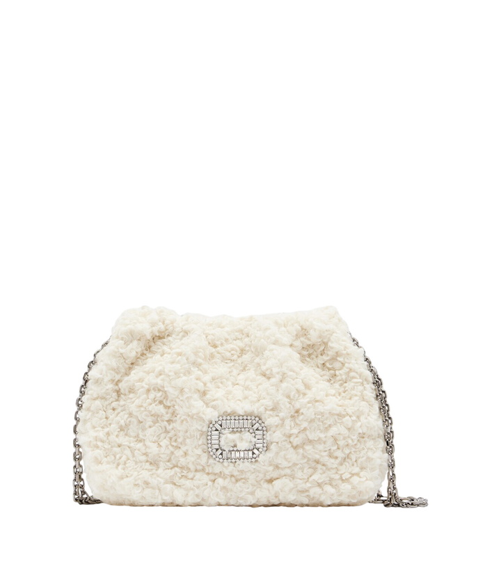 Photo: Roger Vivier Pilgrim Micro shearling shoulder bag