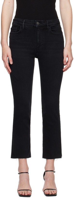 Photo: FRAME Black 'Le High Straight' Jeans