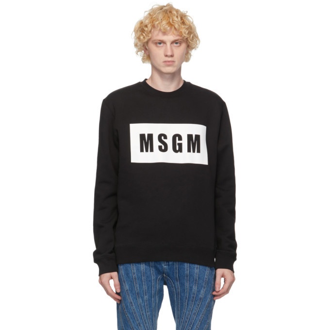 Photo: MSGM Black Logo Box Sweatshirt