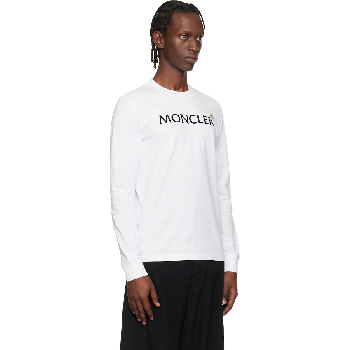 Moncler White Logo Cotton Sweatshirt