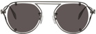 Alexander McQueen Gunmetal Aviator Sunglasses