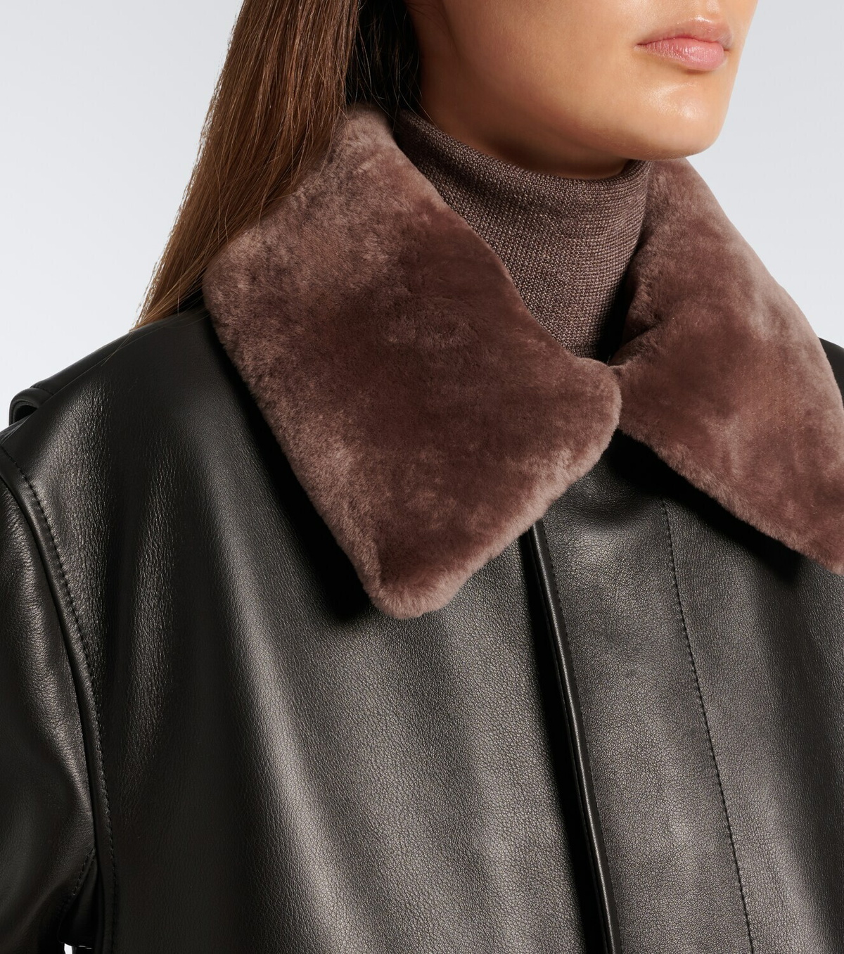 Gabriela Hearst Grant shearling-trimmed leather jacket